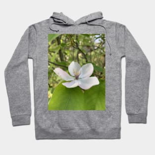 a white flower Hoodie